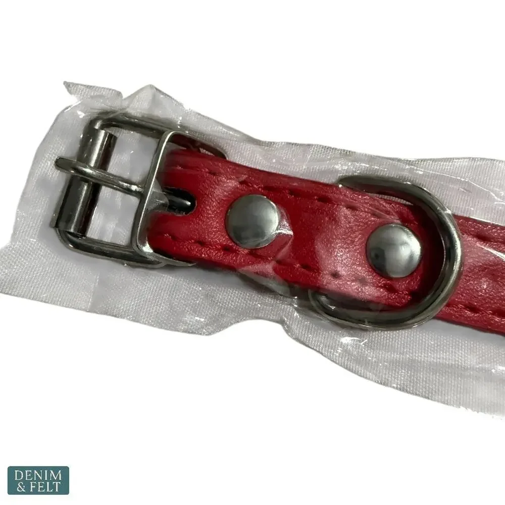 NEW Red Rhinestone Dog‎ Collar 12” Adjustable Small Pet Collar Bling
